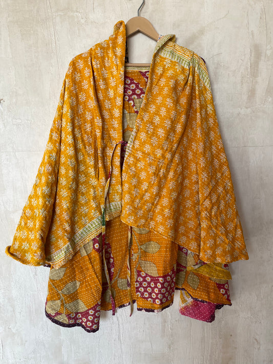 Kantha Hood Poncho KHDK 120