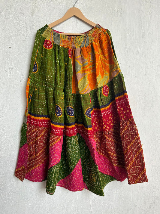 Kantha Frill Skirt KRSKT 149