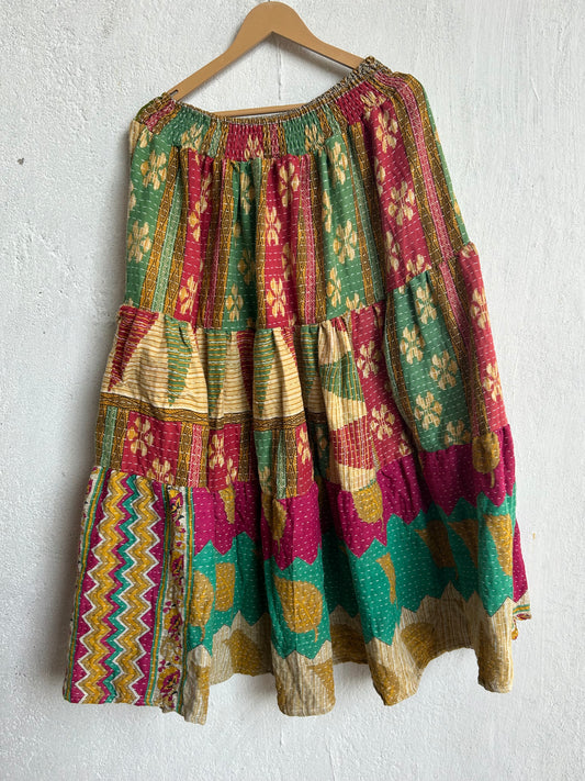 Kantha Frill Skirt KRSKT 54